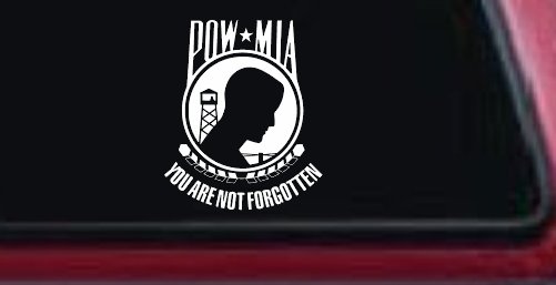 POW MIA You Are Not Forgotten Military Car or Truck Window Decal Sticker