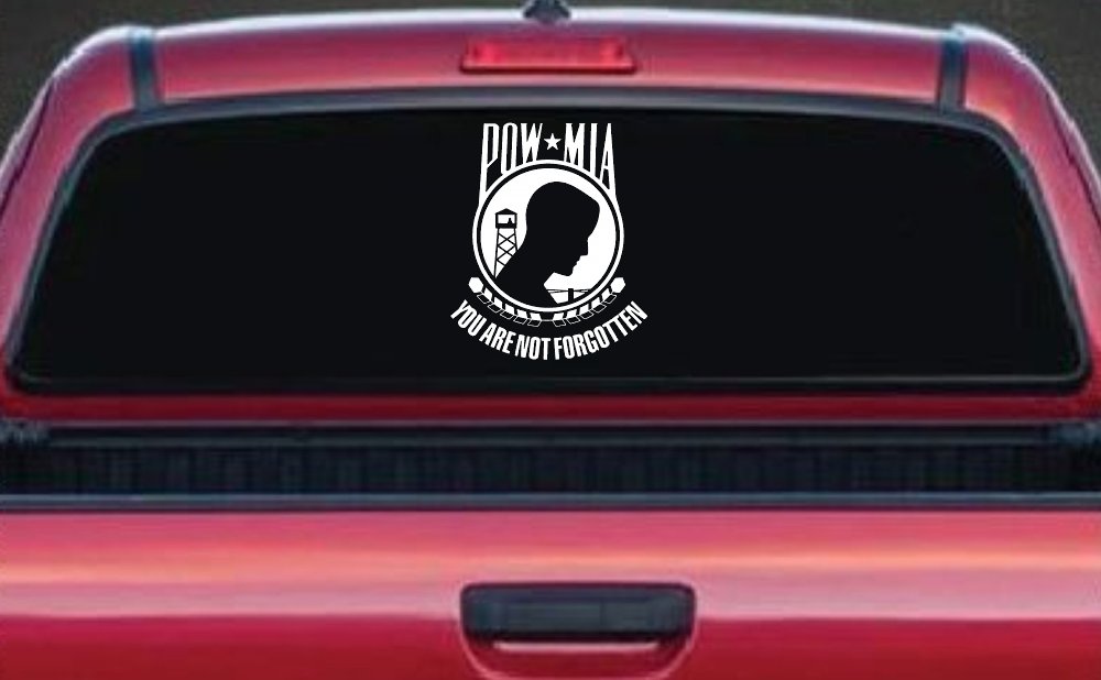 POW MIA You Are Not Forgotten Military Car or Truck Window Decal Sticker