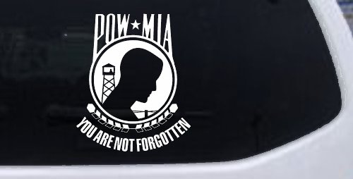 POW MIA You Are Not Forgotten Military Car or Truck Window Decal Sticker