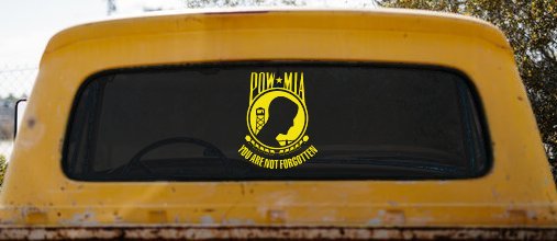 POW MIA You Are Not Forgotten Military Car or Truck Window Decal Sticker