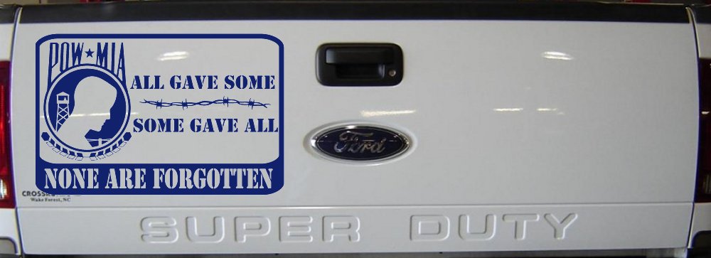 POW MIA All Gave Some Some Gave All None Are Forgotten  Military Car or Truck Window Decal Sticker
