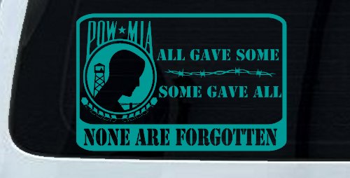 POW MIA All Gave Some Some Gave All None Are Forgotten  Military Car or Truck Window Decal Sticker