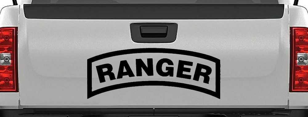 Ranger Military Car or Truck Window Decal Sticker (Black)