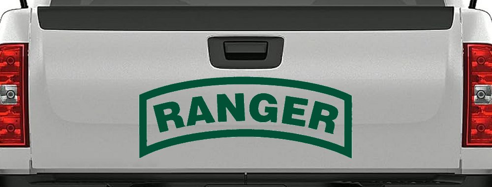 Ranger Military Car or Truck Window Decal Sticker (Dark Green)