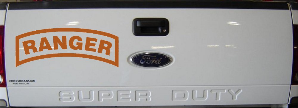 Ranger Military Car or Truck Window Decal Sticker (Nut Brown)