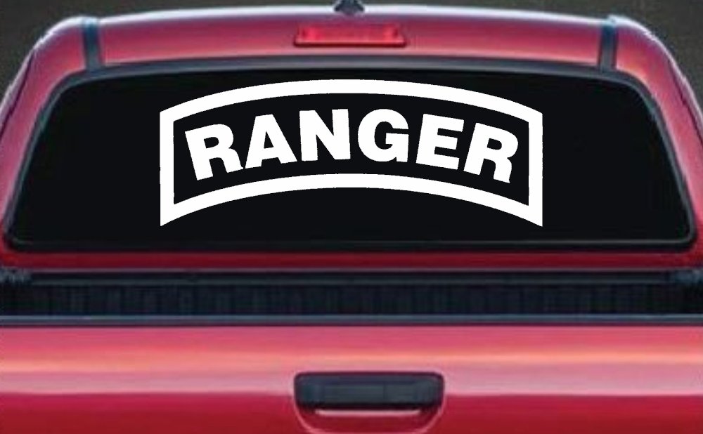 Ranger Military Car or Truck Window Vinyl Decal Sticker (White)