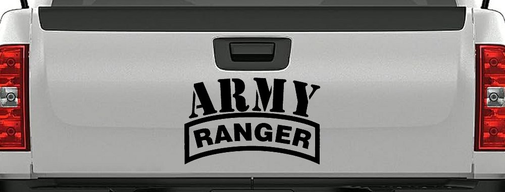 Army Ranger Military Car or Truck Window Decal Sticker (Black)