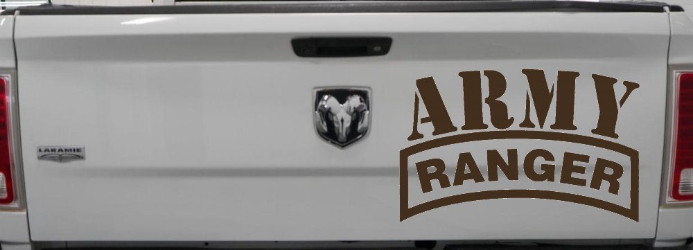Army Ranger Military Car or Truck Window Decal Sticker (Brown)