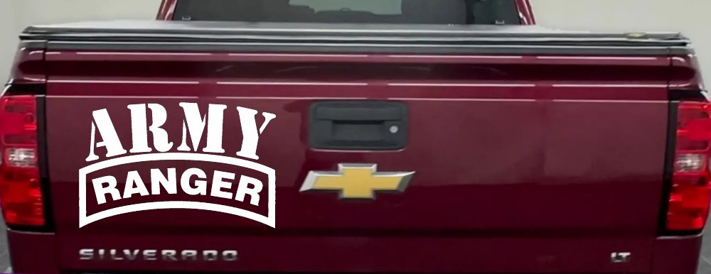 Army Ranger Military Car or Truck Window Decal Sticker (White)
