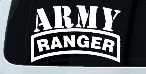 Army Ranger Military Car or Truck Window Vinyl Decal Sticker (White)