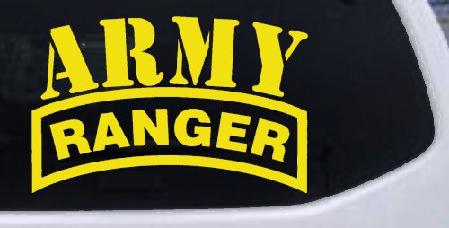 Army Ranger Military Car or Truck Window Decal Sticker (Yellow)