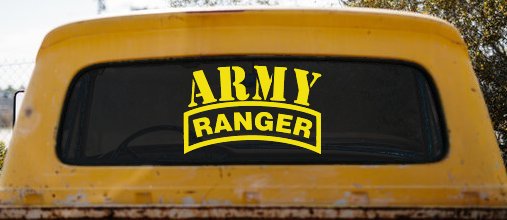 Army Ranger Military Car or Truck Window Decal Sticker