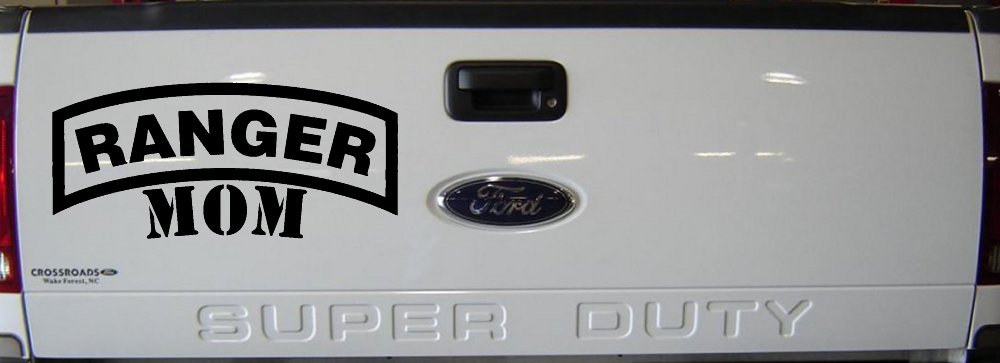 Ranger Mom Military Car or Truck Window Decal Sticker (Black)