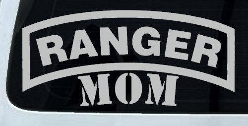 Ranger Mom Military Car or Truck Window Vinyl Decal Sticker (Light Gray)