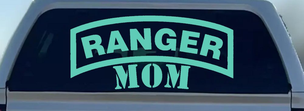 Ranger Mom Military Car or Truck Window Decal Sticker (Mint)