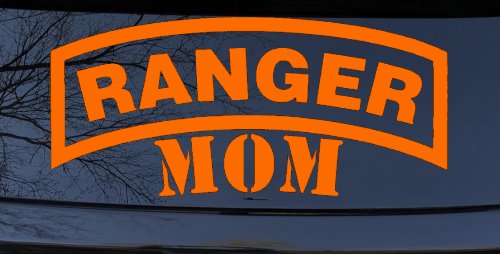 Ranger Mom Military Car or Truck Window Decal Sticker (Orange)