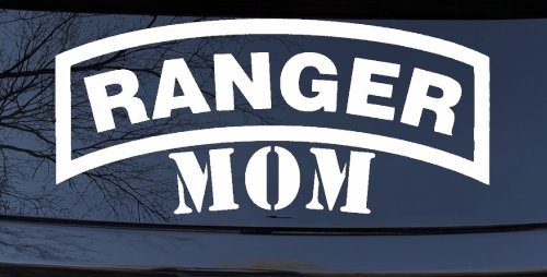 Ranger Mom Military Car or Truck Window Vinyl Decal Sticker (White)