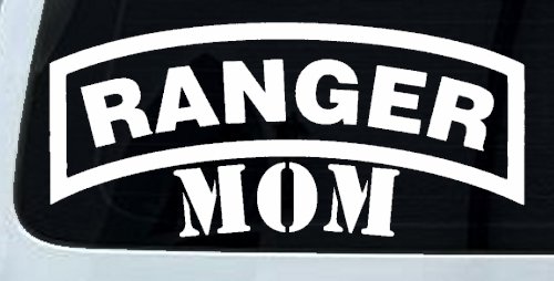 Ranger Mom Military Car or Truck Window Vinyl Decal Sticker (White)