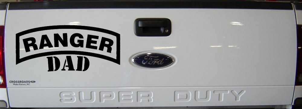 Ranger Dad Military Car or Truck Window Vinyl Decal Sticker (Black)