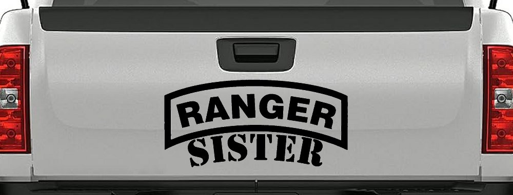 Ranger Sister Military Car or Truck Window Vinyl Decal Sticker (Black)