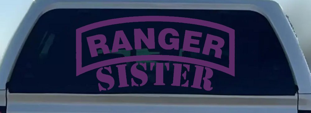Ranger Sister Military Car or Truck Window Decal Sticker (Violet)