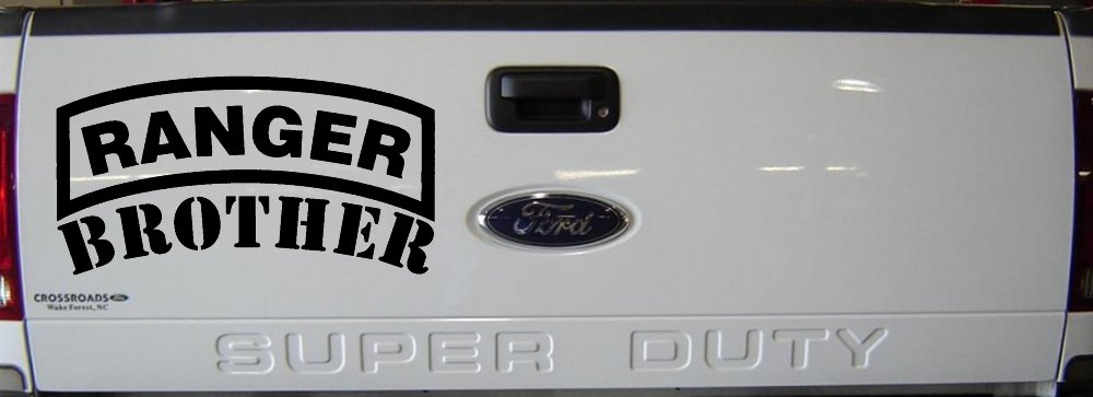 Ranger Brother Military Car or Truck Window Decal Sticker (Black)