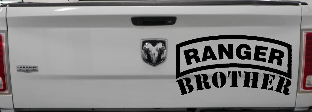 Ranger Brother Military Car or Truck Window Decal Sticker (Black)