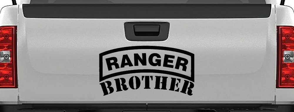 Ranger Brother Military Car or Truck Window Decal Sticker (Matte Black)