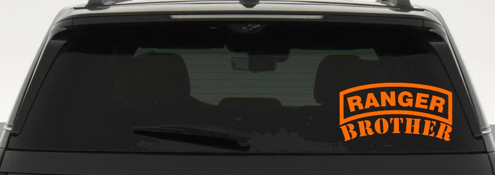 Ranger Brother Military Car or Truck Window Decal Sticker (Orange)