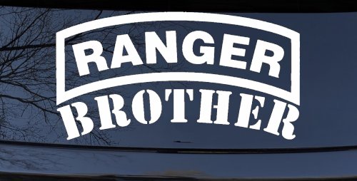 Ranger Brother Military Car or Truck Window Decal Sticker (White)