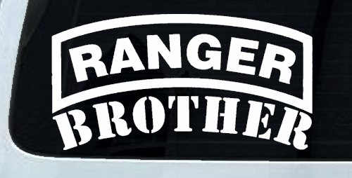 Ranger Brother Military Car or Truck Window Decal Sticker (White)