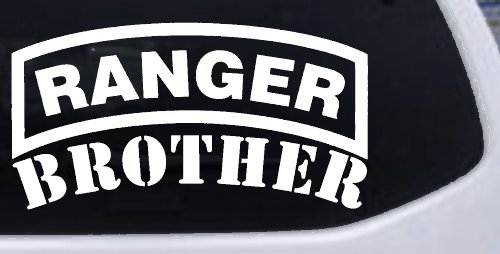 Ranger Brother Military Car or Truck Window Vinyl Decal Sticker (White)
