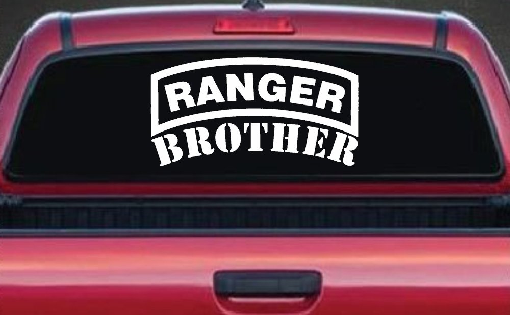 Ranger Brother Military Car or Truck Window Vinyl Decal Sticker (White)