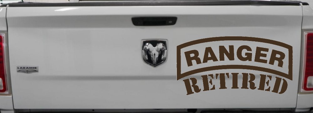 Ranger Retired Military Car or Truck Window Decal Sticker
