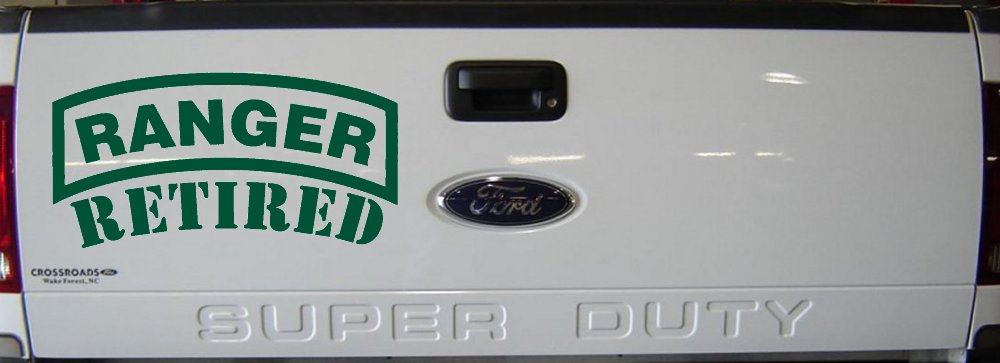 Ranger Retired Military Car or Truck Window Decal Sticker