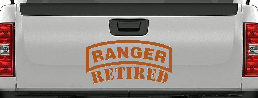 Ranger Retired Military Car or Truck Window Decal Sticker (Nut Brown)