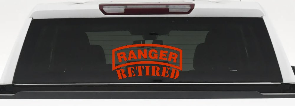 Ranger Retired Military Car or Truck Window Decal Sticker