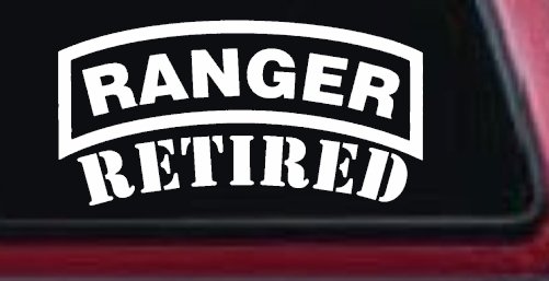 Ranger Retired Military Car or Truck Window Decal Sticker