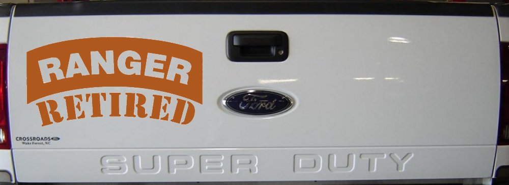 Ranger Retired Solid Military Car or Truck Window Decal Sticker (Nut Brown)