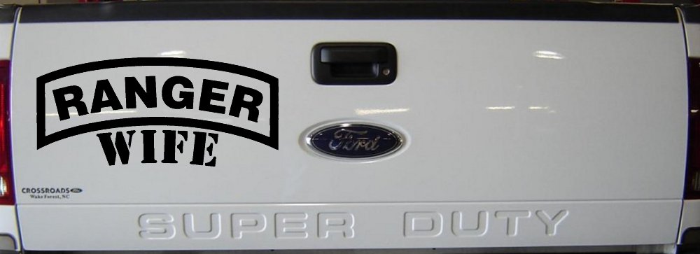 Ranger Wife Military Car or Truck Window Decal Sticker (Black)