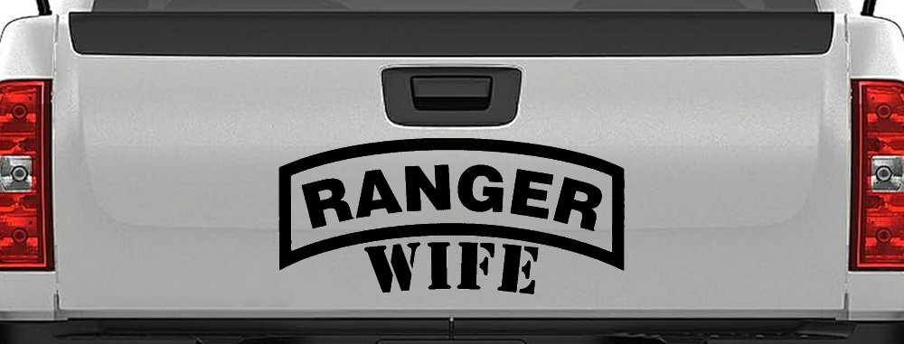 Ranger Wife Military Car or Truck Window Decal Sticker (Black)
