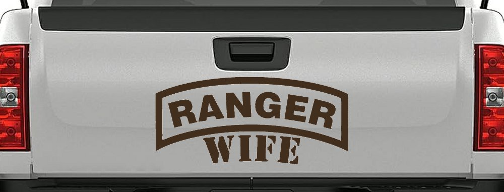 Ranger Wife Military Car or Truck Window Decal Sticker (Brown)