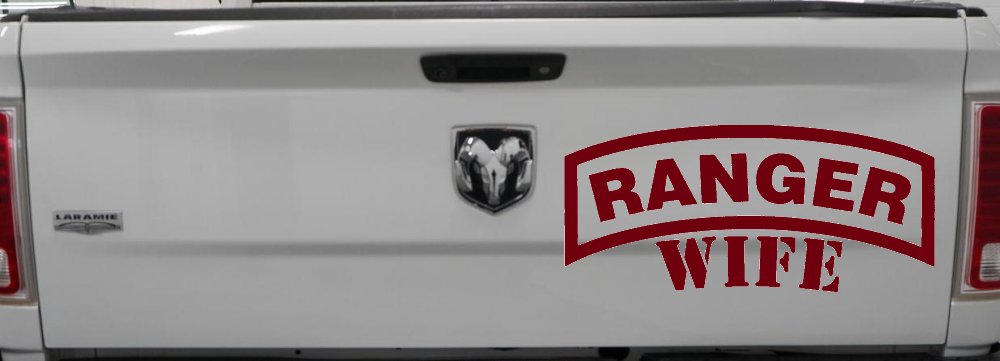 Ranger Wife Military Car or Truck Window Decal Sticker
