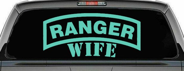 Ranger Wife Military Car or Truck Window Vinyl Decal Sticker (Mint)