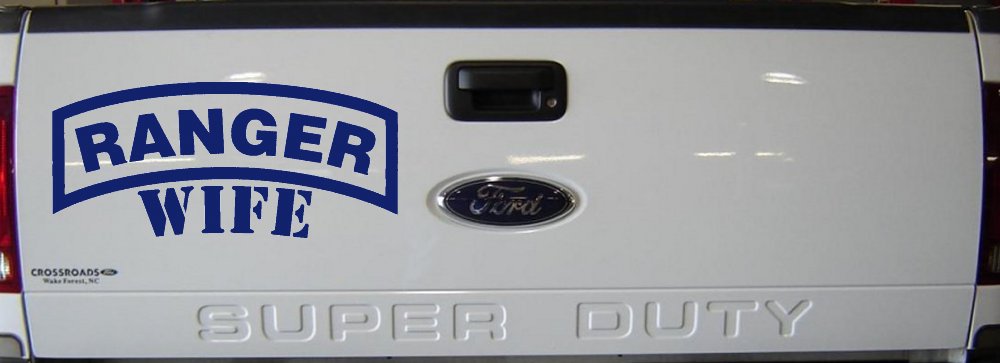 Ranger Wife Military Car or Truck Window Decal Sticker (Navy)