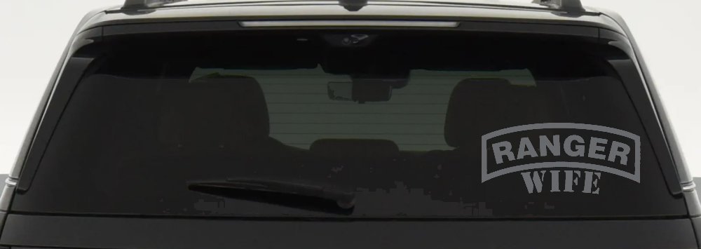 Ranger Wife Military Car or Truck Window Decal Sticker (Silver)