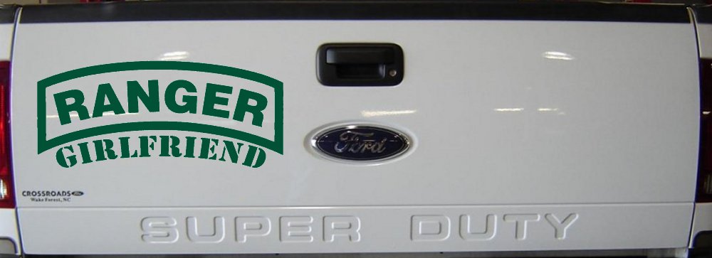 Ranger Girlfriend Military Car or Truck Window Decal Sticker