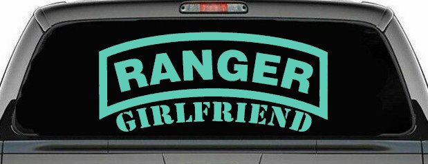 Ranger Girlfriend Military Car or Truck Window Decal Sticker (Mint)