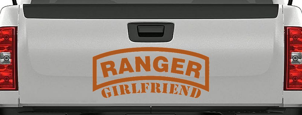 Ranger Girlfriend Military Car or Truck Window Decal Sticker (Nut Brown)