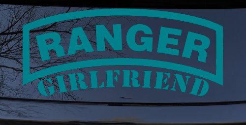Ranger Girlfriend Military Car or Truck Window Vinyl Decal Sticker (Turquoise Blue)